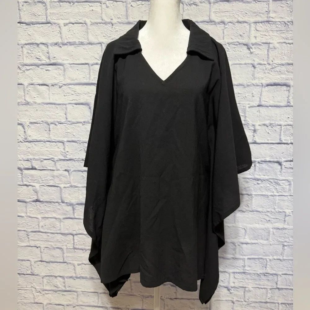 Carla Christoph Houston One Size Black Short Kaftan